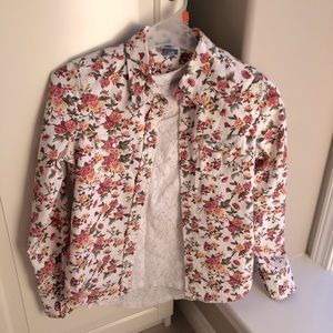 Bluenotes Floral Denim Jacket Size XS